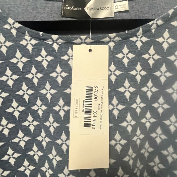 ❄️ Blue and White Piper & Scoot Dress - Picture 4 of 5